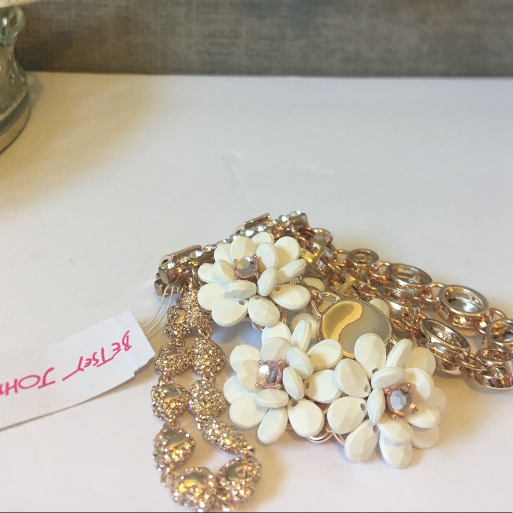 Betsey Johnson,Flower Multi-Row Bracelet - Picture 5 of 6